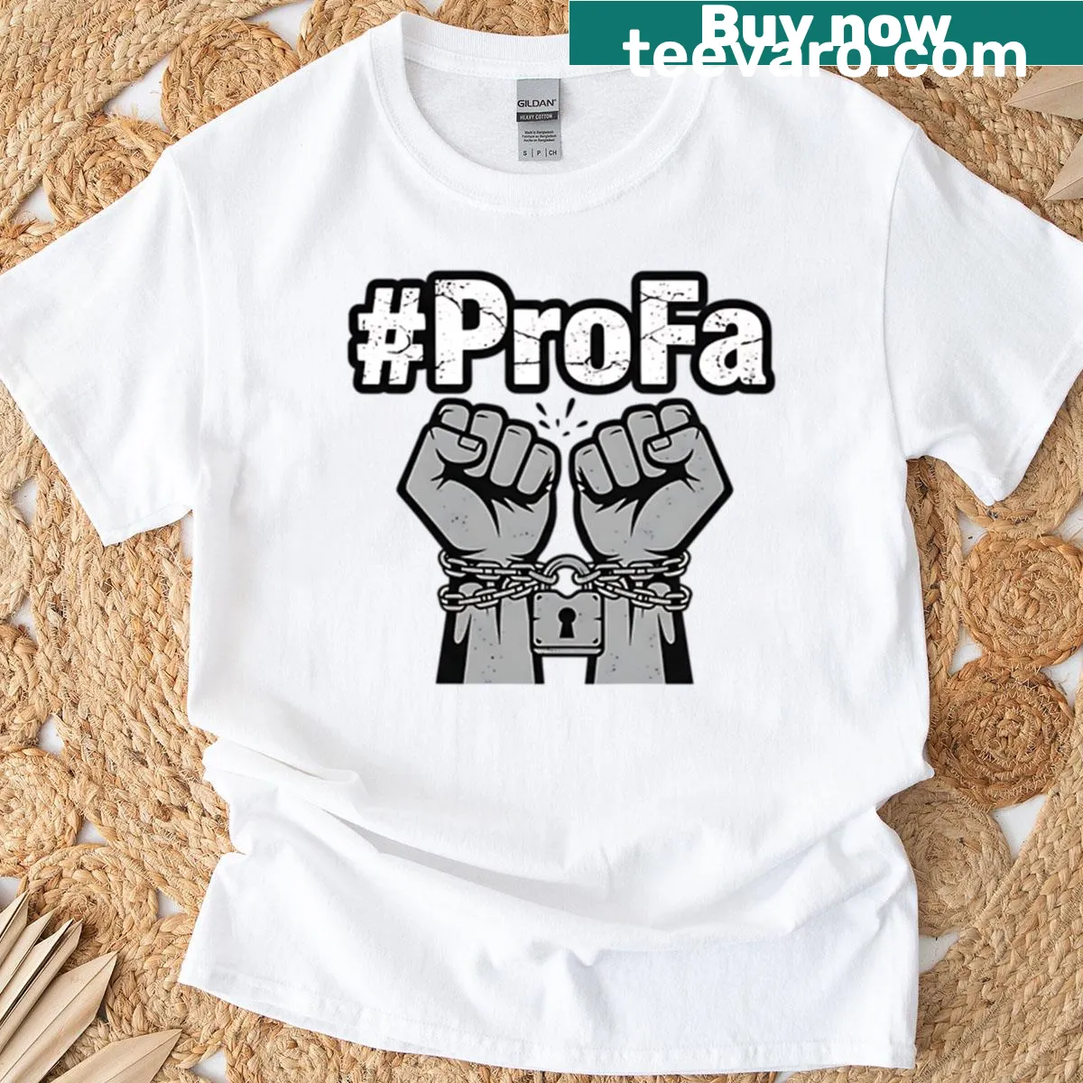 Graphic T-shirt with the phrase 'Stand Against Antifa' in bold font — on a men's t-shirt