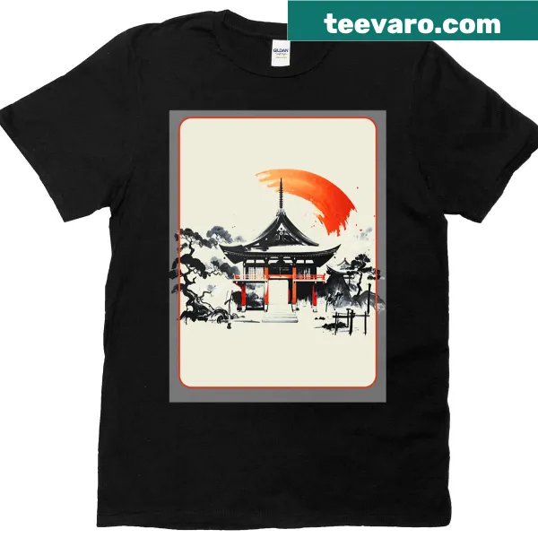 T-shirt featuring the abstract Red Circle Of Serenity graphic