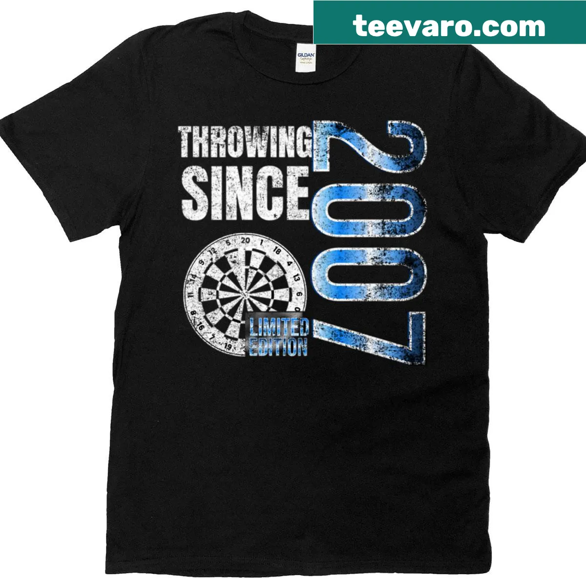 Vintage-style T-shirt celebrating throw-ready enthusiasts since 2007. — on a men's t-shirt