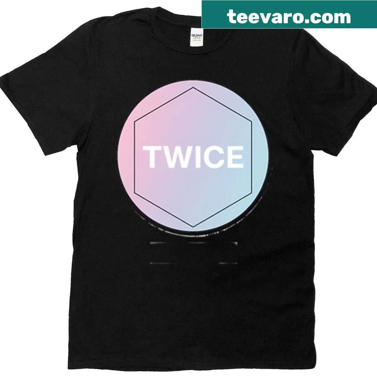 T-shirt with the text: Twice Ii, honoring the band — on a men's t-shirt