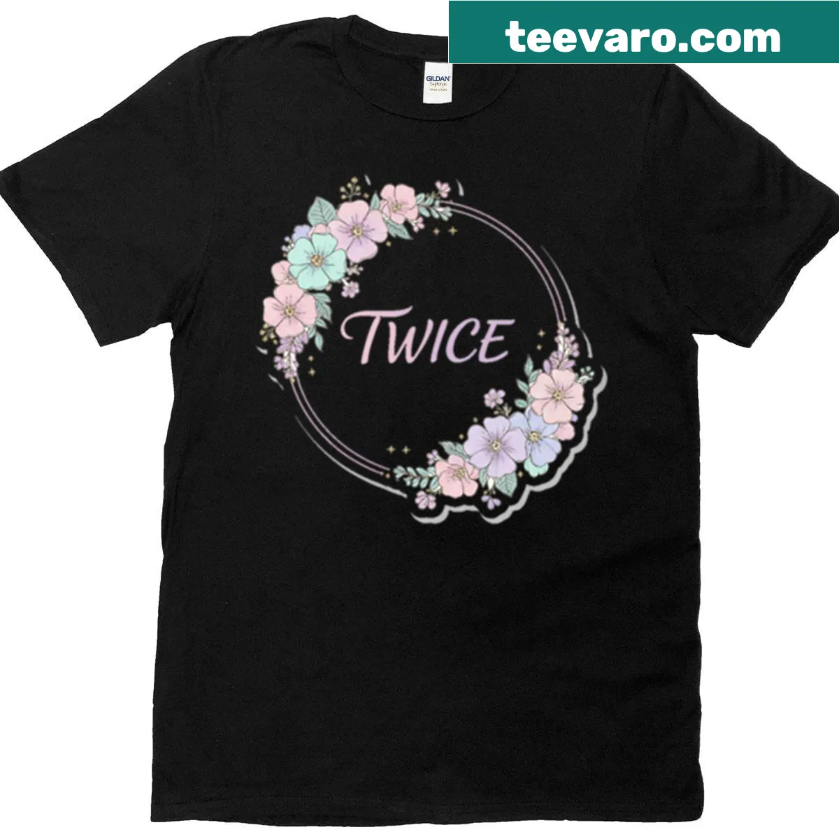 Twice Iiii T-shirt featuring an engaging design of the group's name — on a men's t-shirt