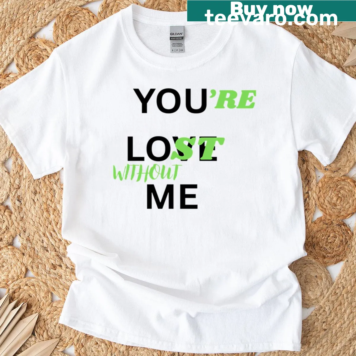 Stylish T-shirt featuring elegant typography representing love — on a men's t-shirt