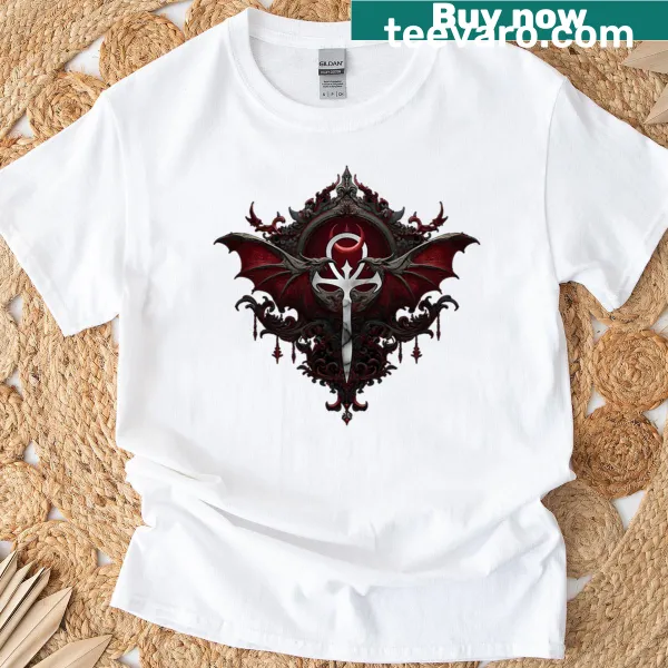 Edgy typography design for a vampire-themed t-shirt