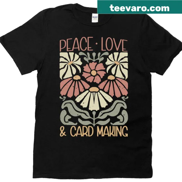 Vintage-style T-shirt with floral design celebrating card making