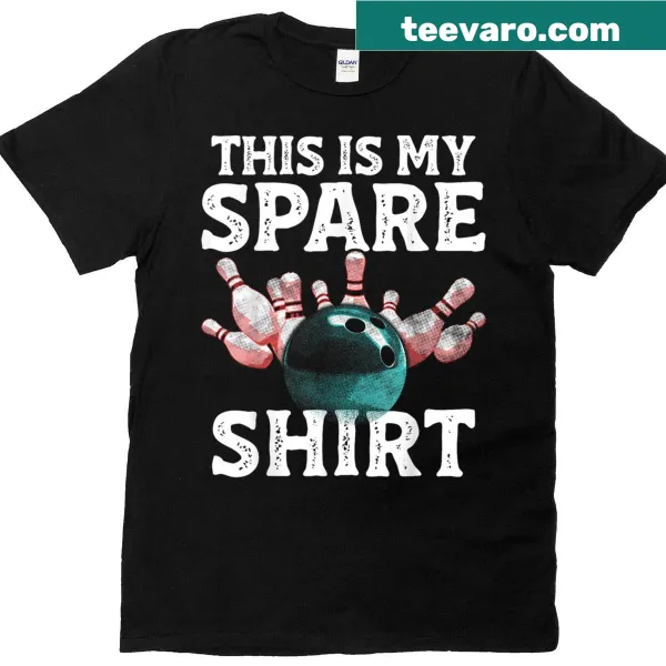 Vintage-style bowling t-shirt featuring humorous 'This Is My Spare' text