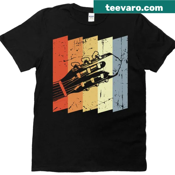 Vintage guitar design shirt for music lovers and guitar players