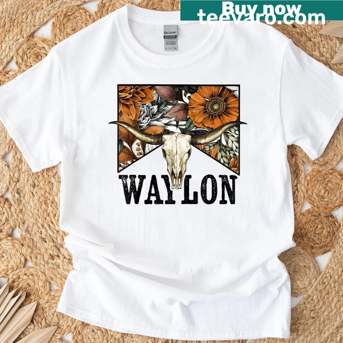 Vintage Waylon name T-shirt featuring bold typography — on a men's t-shirt