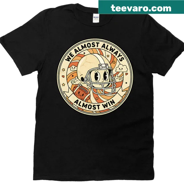 Retro football-themed oversized t-shirt with humorous design