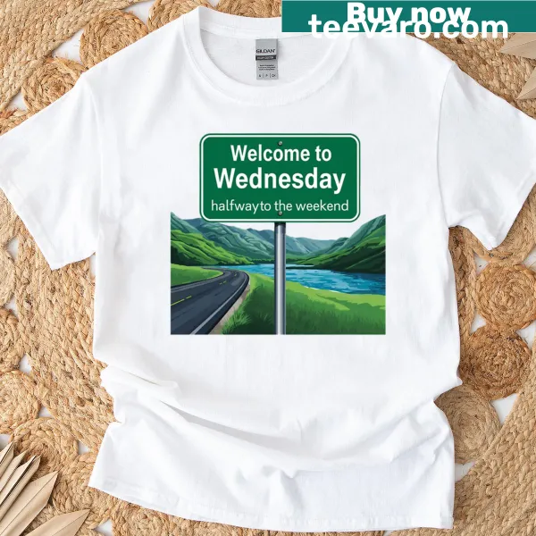 Wednesday graphic on a playful t-shirt