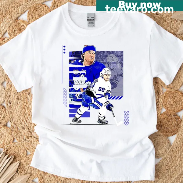 Illustration of hockey player William Nylander on T-shirt
