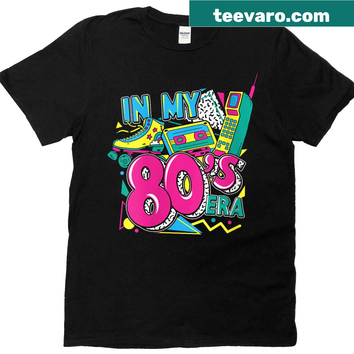 Retro 80s nostalgic t-shirt celebrating the vibrant decade — on a men's t-shirt