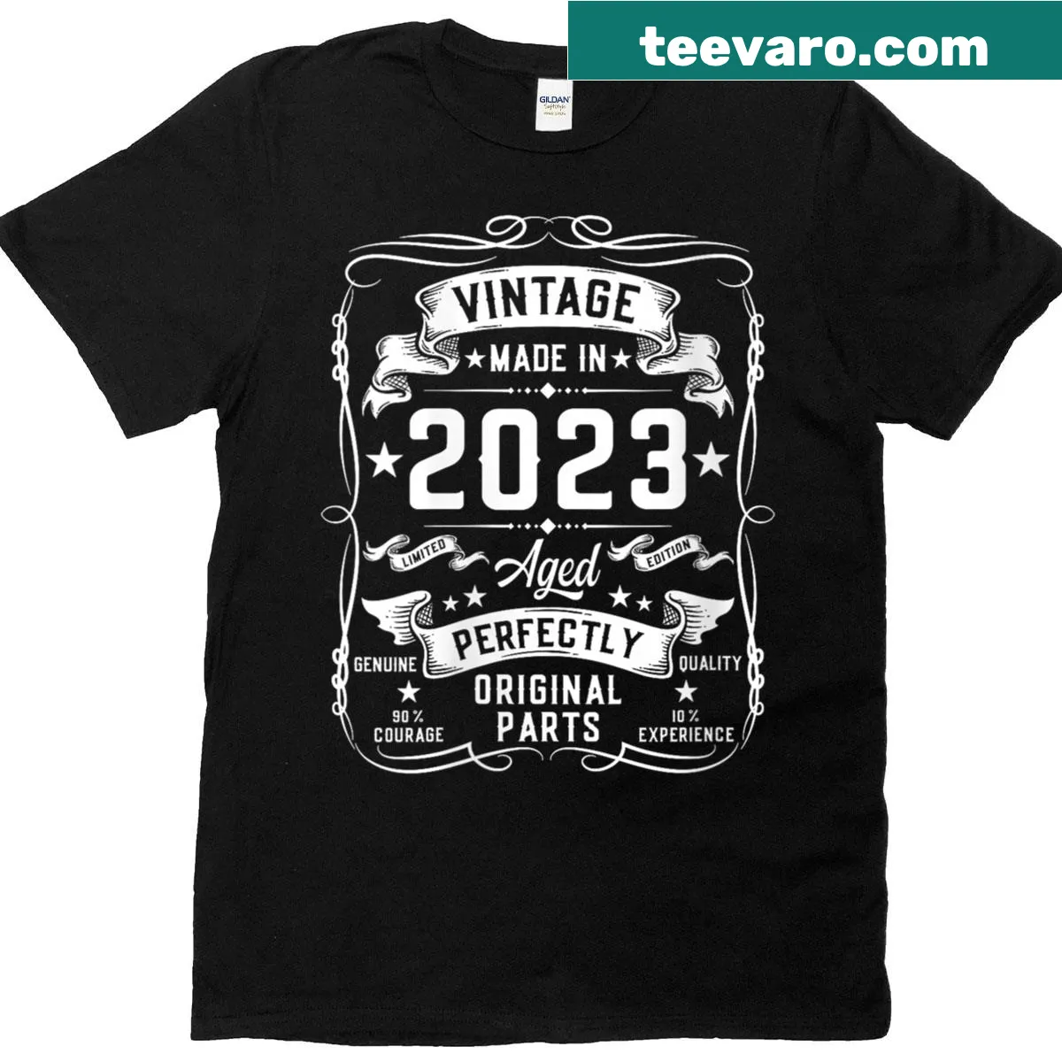 Vintage 2nd birthday t-shirt for boys, celebrating turning two — on a men's t-shirt