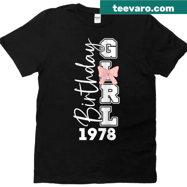 Vintage Women's 1978 birthday design T-shirt with fun graphics