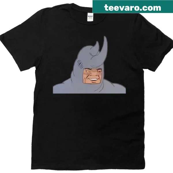 Cartoon T-shirt featuring Spider-Man fighting Rhino