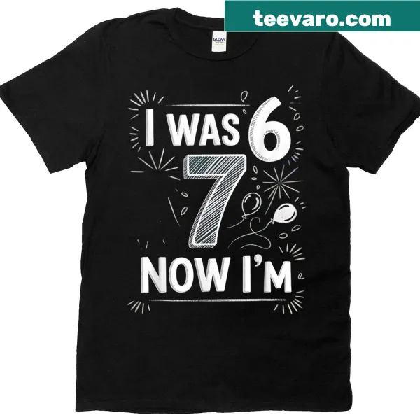 Funny shirt for 7 year old birthday celebration