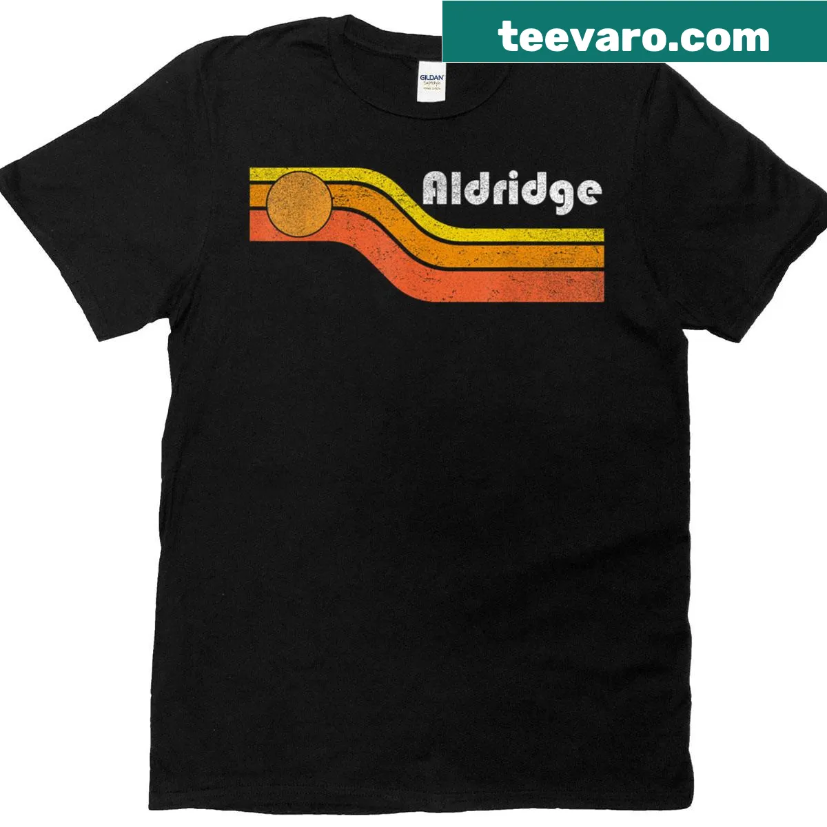 Vintage-style T-shirt featuring retro 70s and 80s graphic — on a men's t-shirt