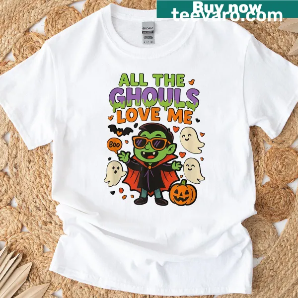 Funny Halloween T-shirt for kids with ghouls design