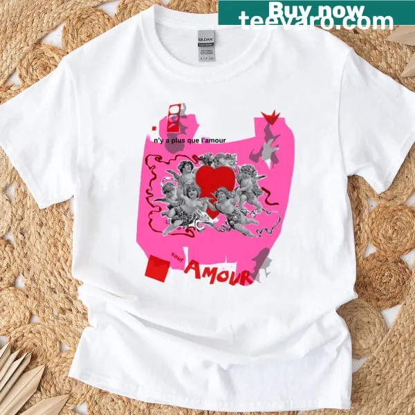 Heart and music-themed T-shirt with 'Beat It' text