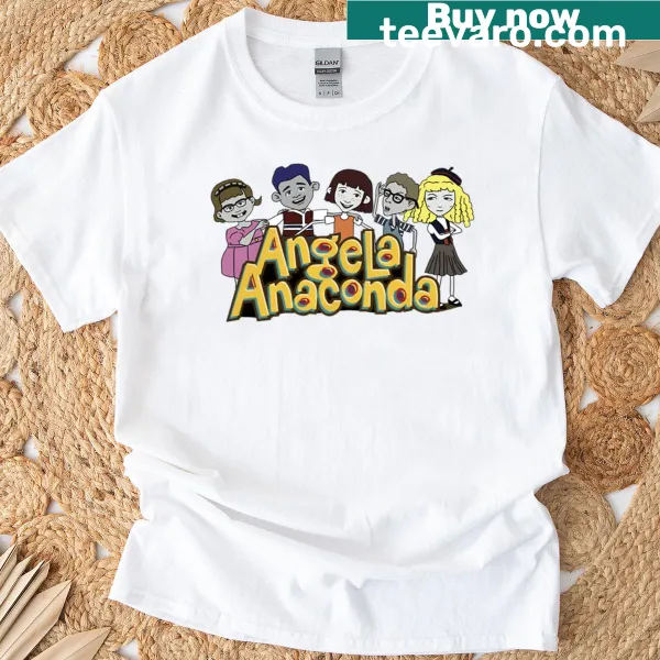 Illustrated Angela Anaconda t-shirt capturing nostalgic childhood character