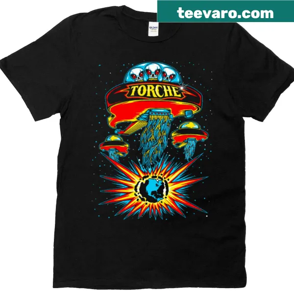 Artistic design inspired by Boston's band scene on a t-shirt