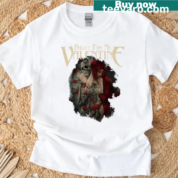T-shirt featuring an artistic design honoring Bullet For My Valentine