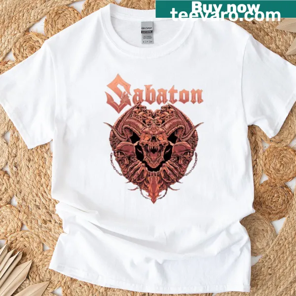 T-shirt featuring typography honoring Sabaton