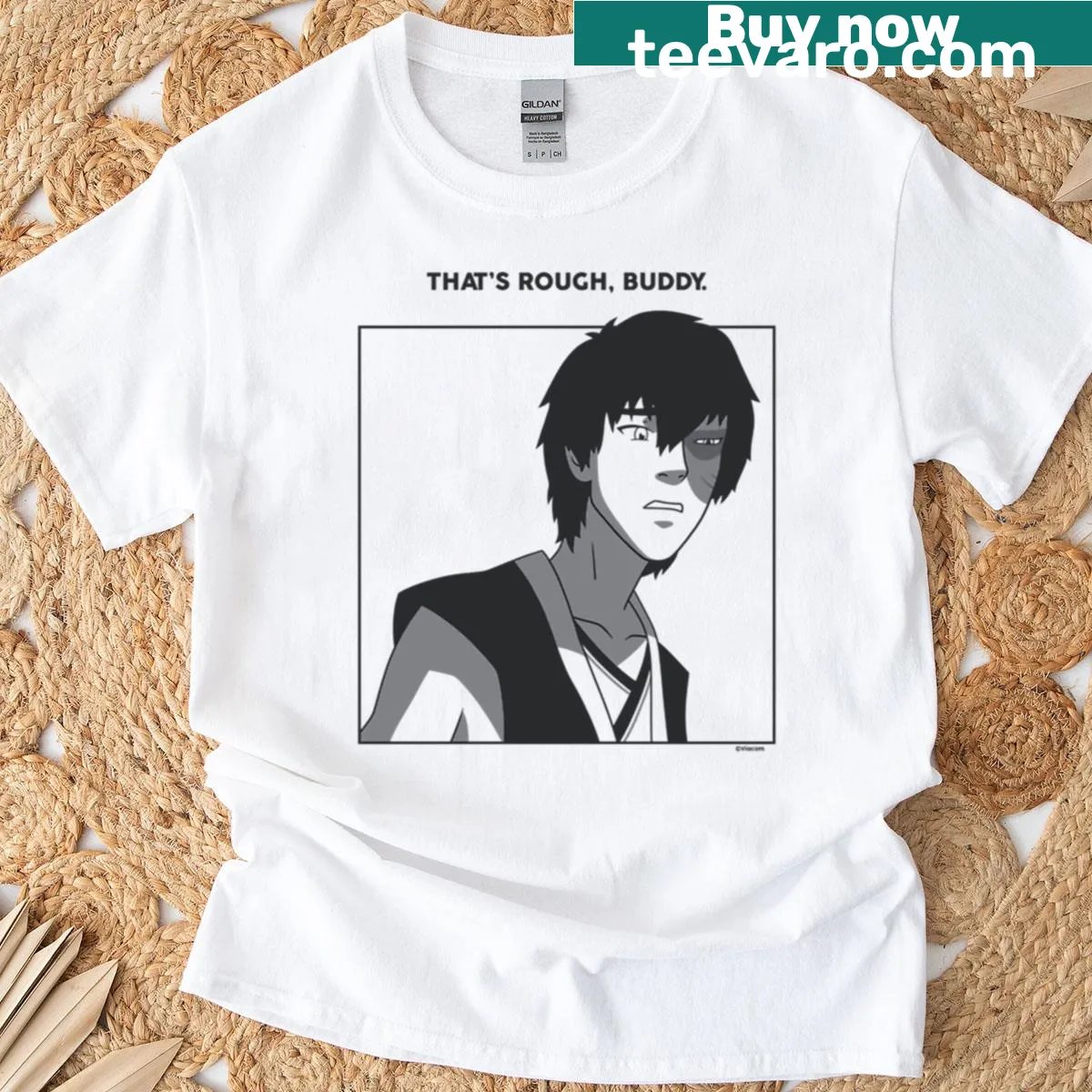 T-shirt featuring Zuko portrait from Avatar: The Last Airbender — on a men's t-shirt