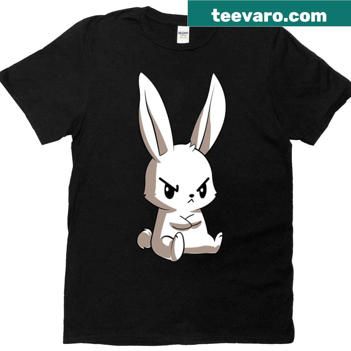 Playful Bad Bunny t-shirt with bold text design — on a men's t-shirt
