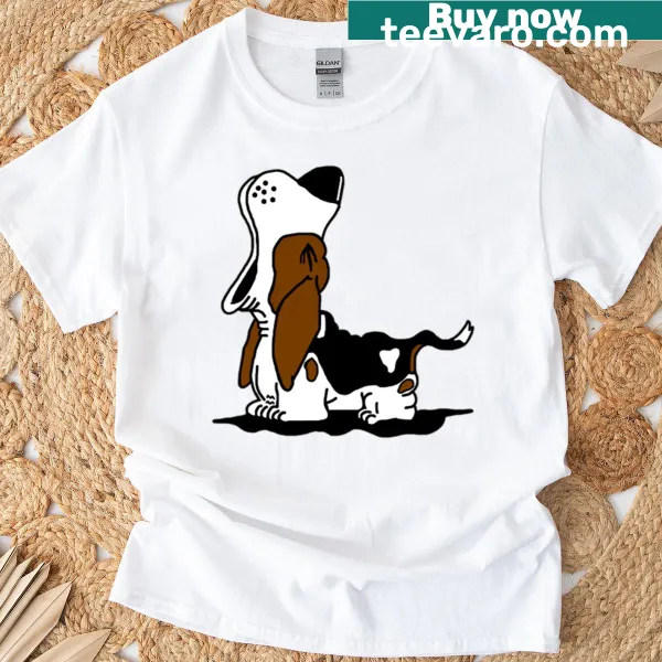 Cute Basset Hound graphic T-shirt
