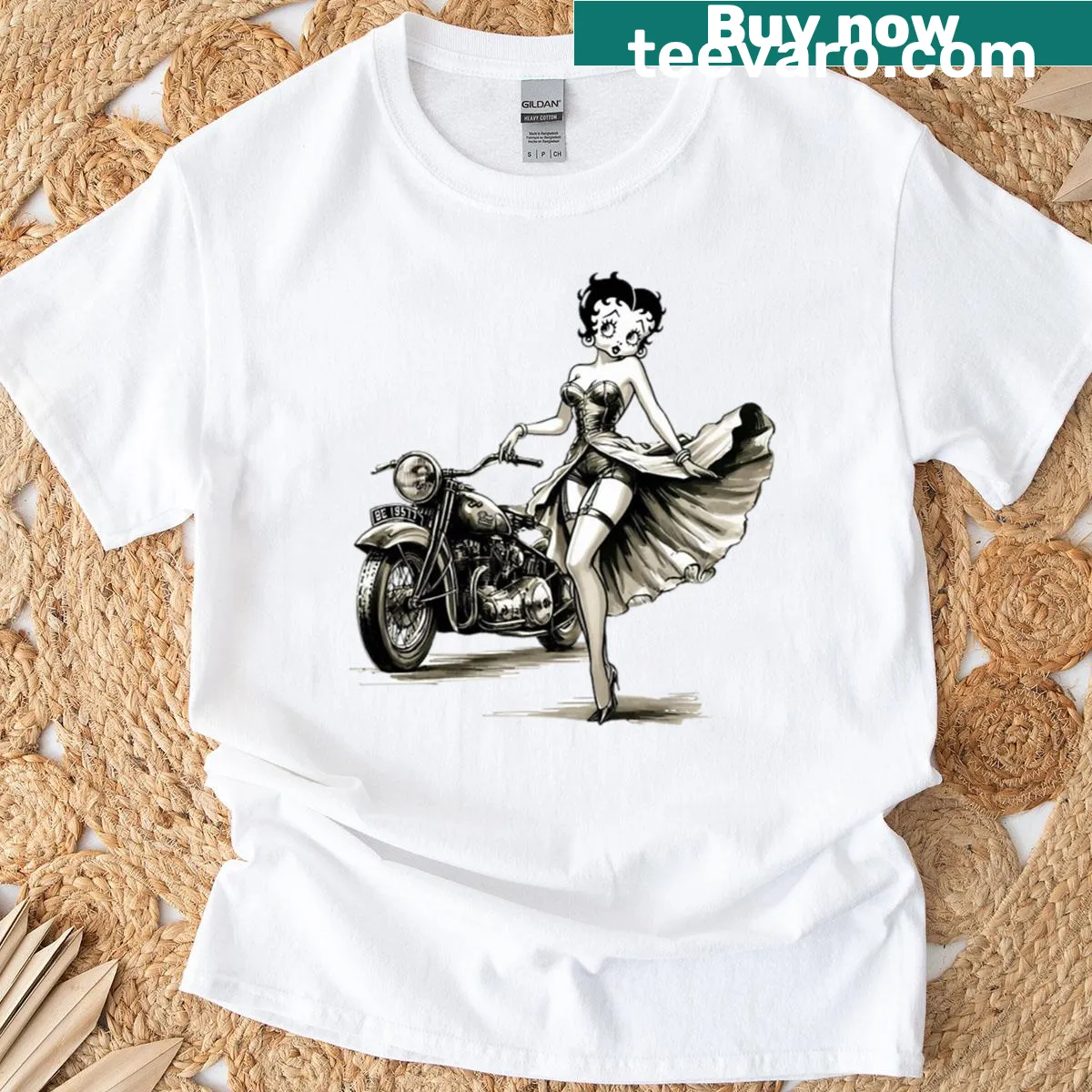Betty Boop graphic T-shirt — on a men's t-shirt