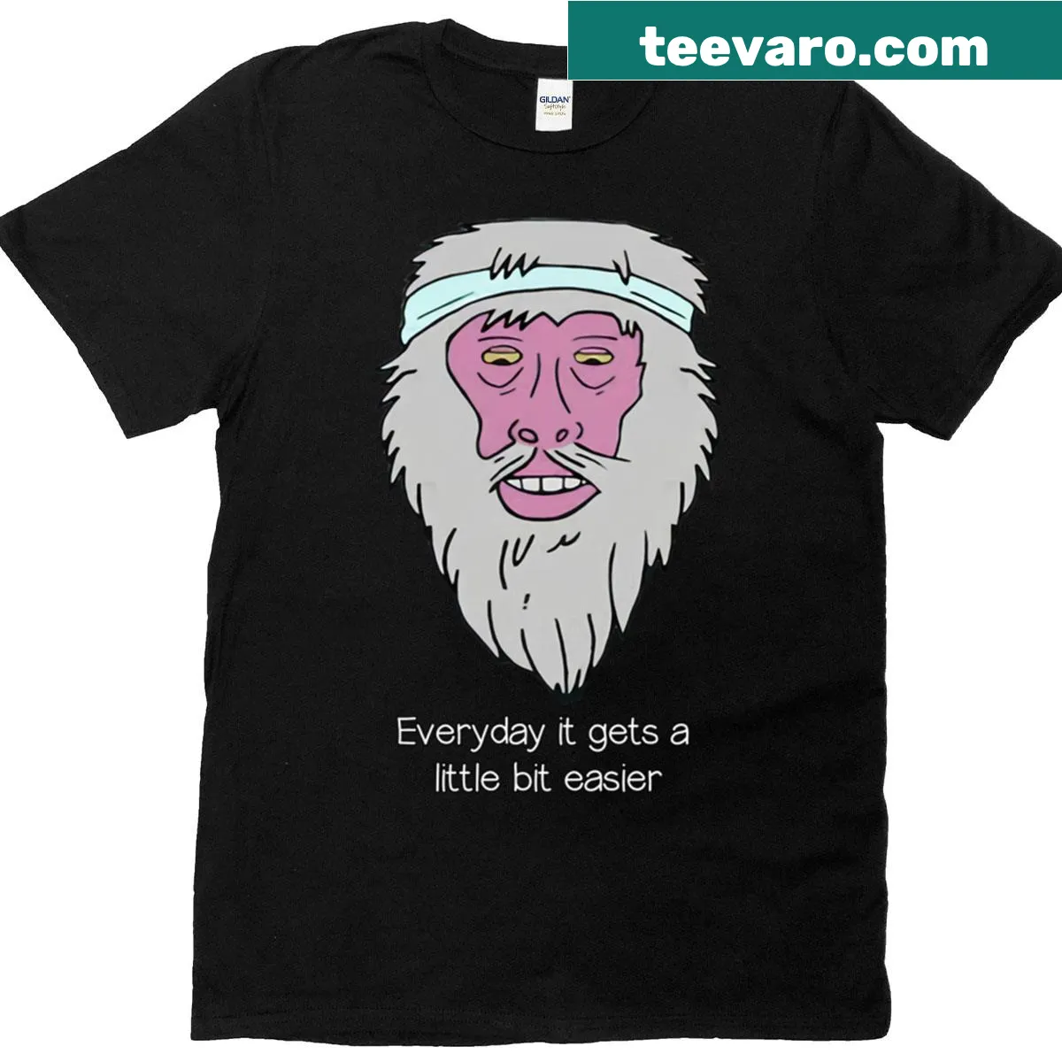 Bojack Horseman cartoon t-shirt featuring a running baboon — on a men's t-shirt