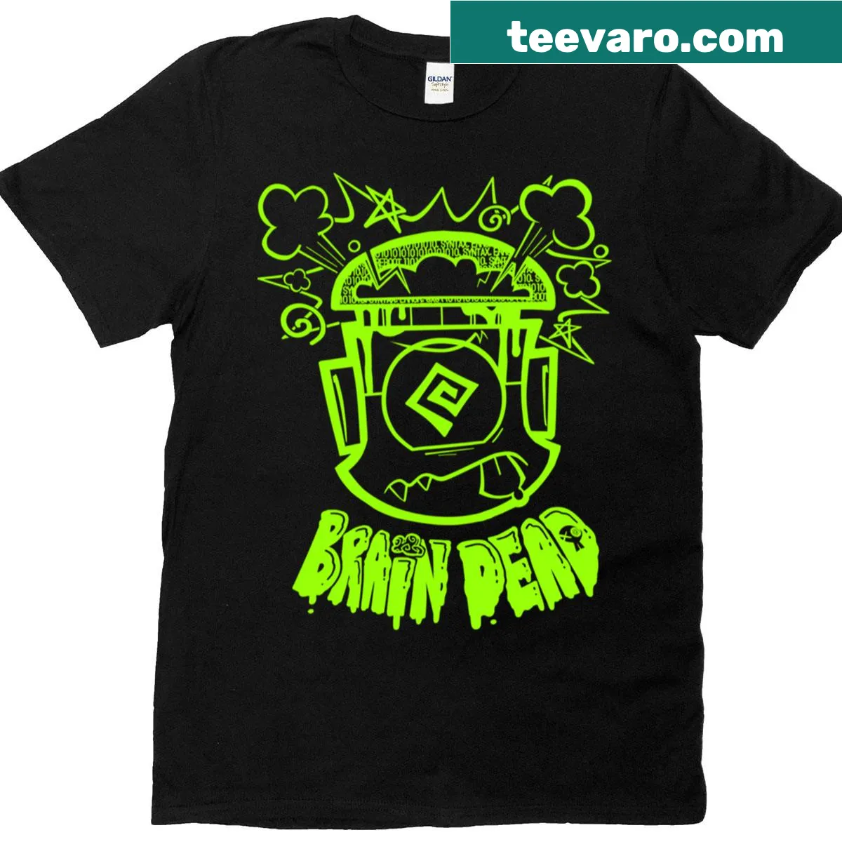 T-shirt featuring Brain-dead Green from Ok Ko Lets Be Heroes — on a men's t-shirt