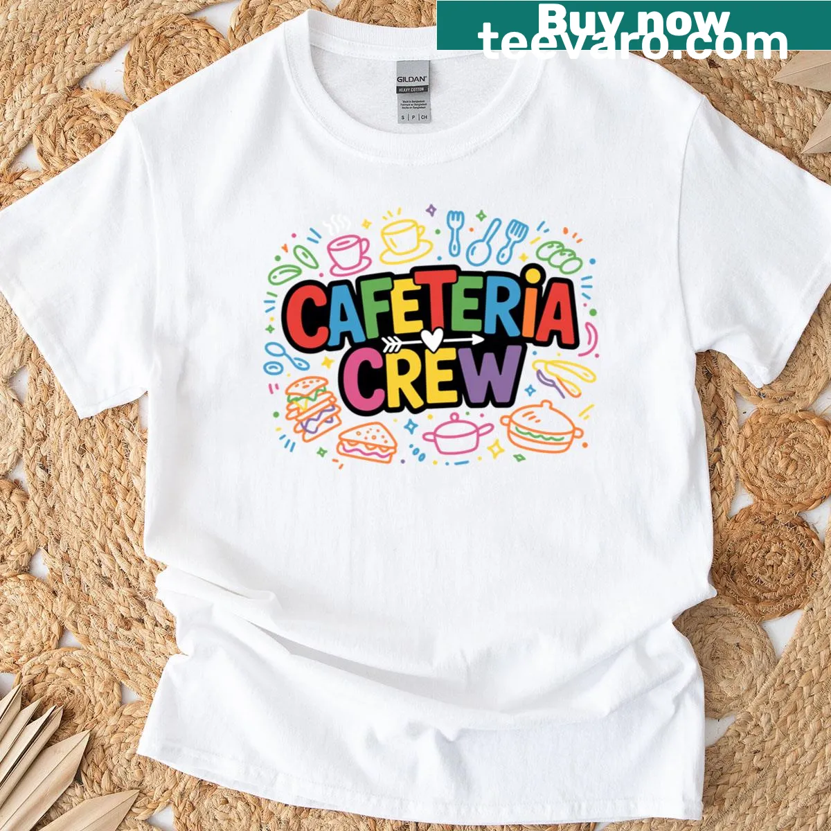 Funny Lunch Lady T-shirt for cafeteria staff with playful typography — on a men's t-shirt