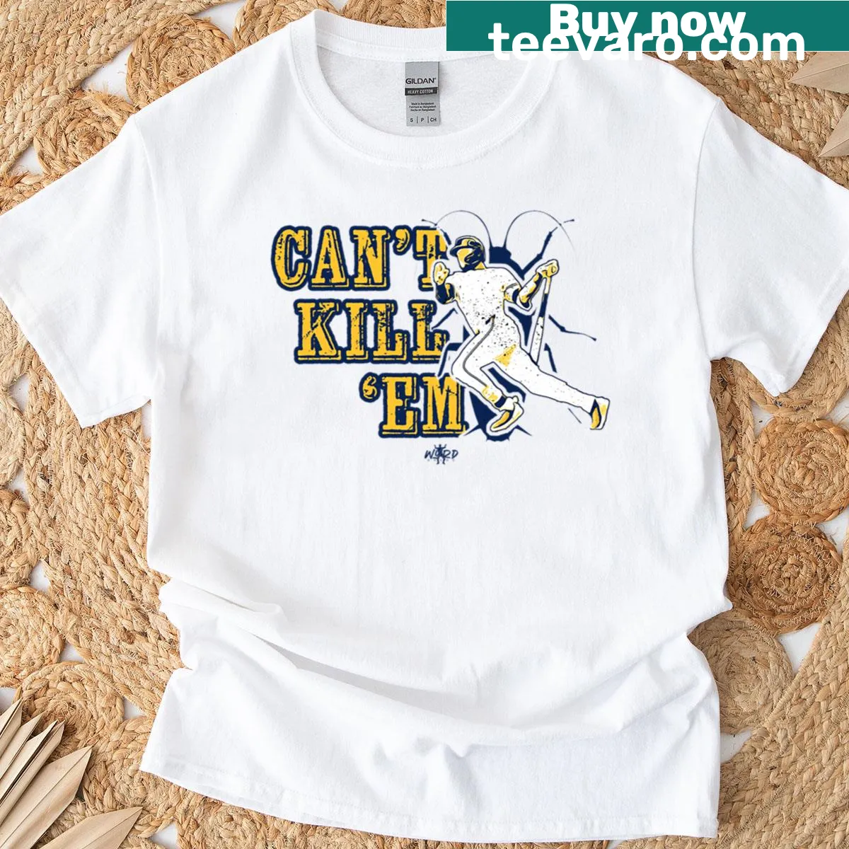 Bold T-shirt with motivational saying — on a men's t-shirt