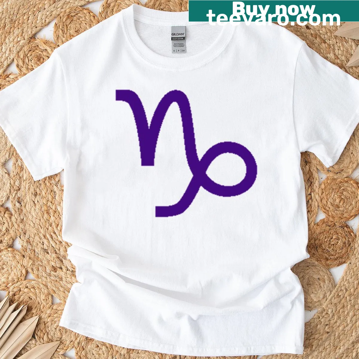 Bold Capricorn zodiac t-shirt with Kurloz and Gamzee Makara elements — on a men's t-shirt