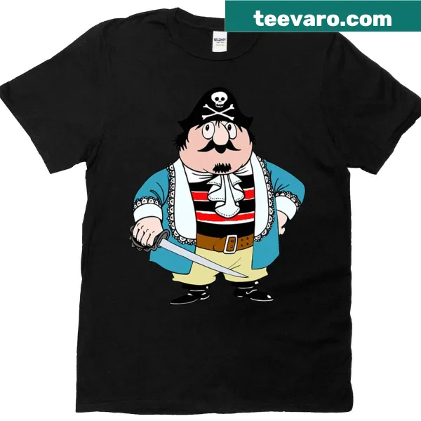Cartoon graphic of Captain Pugwash on a T-shirt
