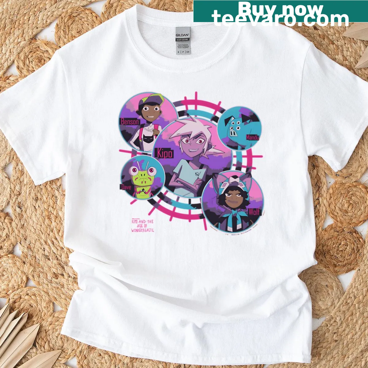 Vintage cartoon mutant animal adventure T-shirt — on a men's t-shirt