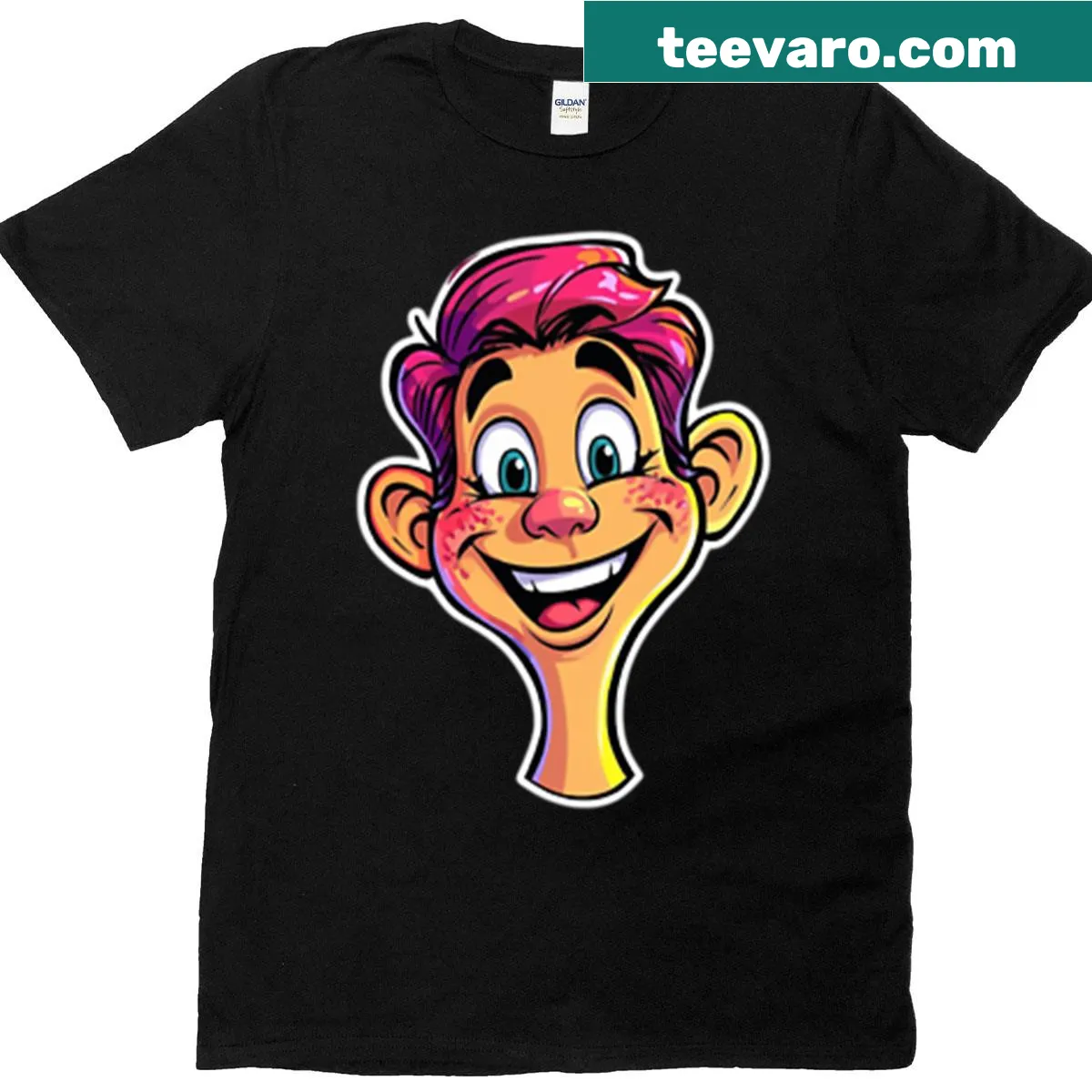 Funny cartoon character clipart design on kids t-shirt — on a men's t-shirt