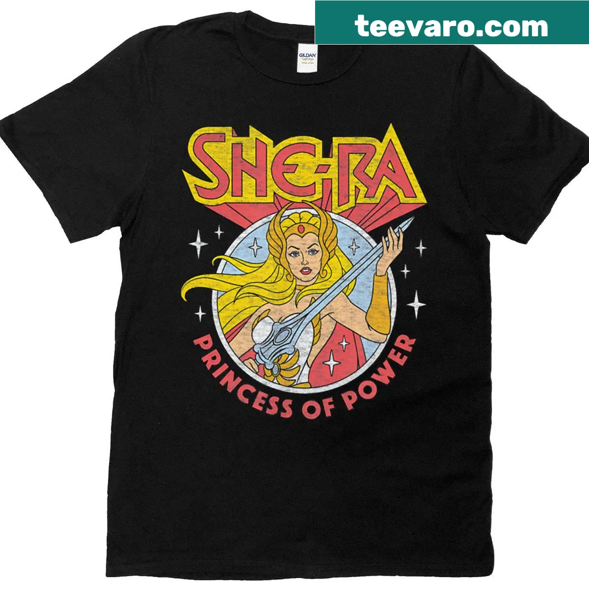 T-shirt featuring a playful cartoon princess design — on a men's t-shirt