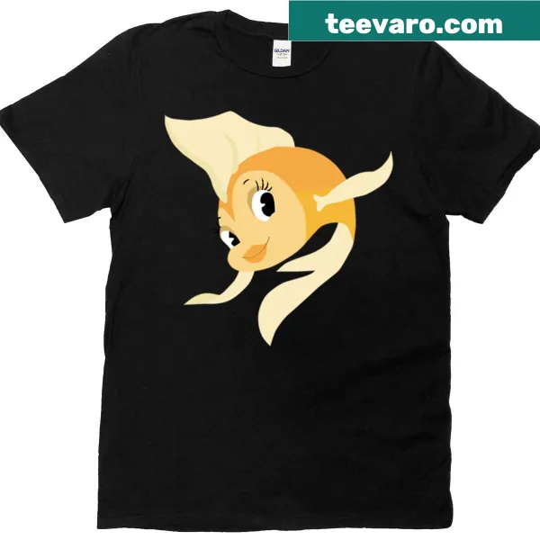 Oversized T-shirt featuring cartoon fish Cleo in an illustration style.