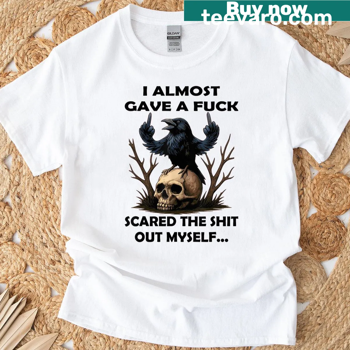Edgy T-shirt with humorous phrase about frustrations — on a men's t-shirt