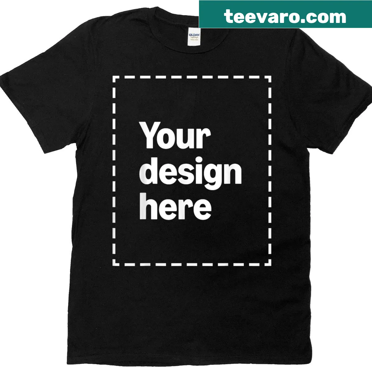 Customizable t-shirt for personal images and designs — on a men's t-shirt