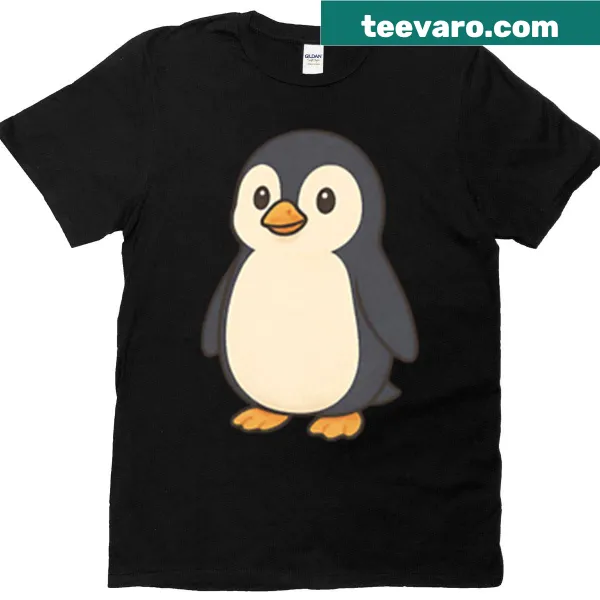 T-shirt featuring a cute cartoon penguin design