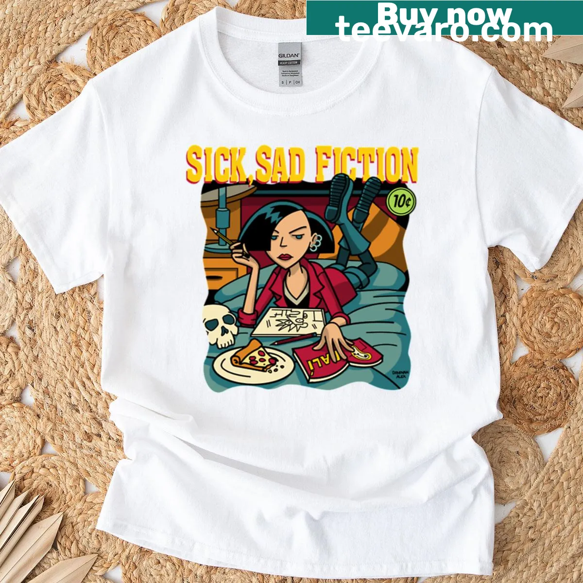 Typographic T-shirt featuring quotes from Daria — on a men's t-shirt