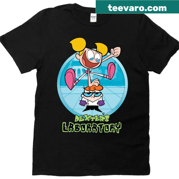 Dexter and Dee Dee graphic from Dexter's Laboratory in an illustrated style