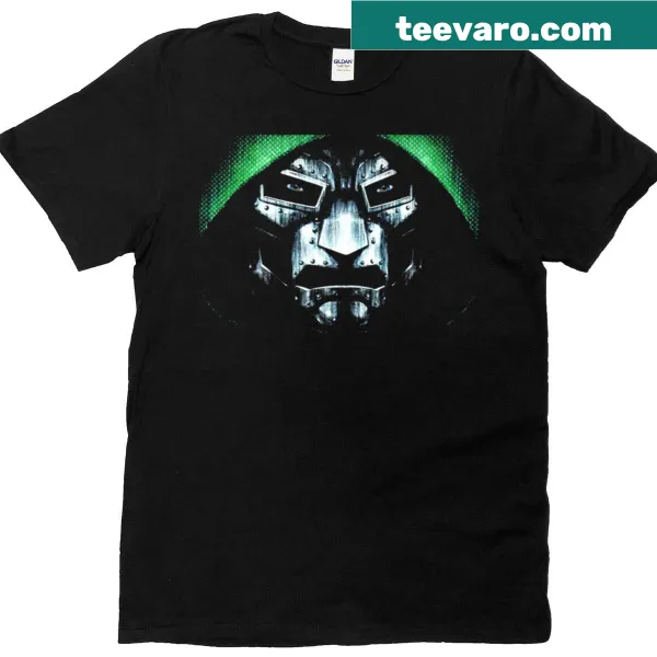 Typography graphic T-shirt stating 'Doom - The Ultimate Villain'
