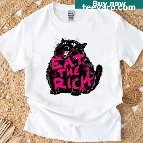 Bold Eat The Rich graphic t-shirt with striking typography