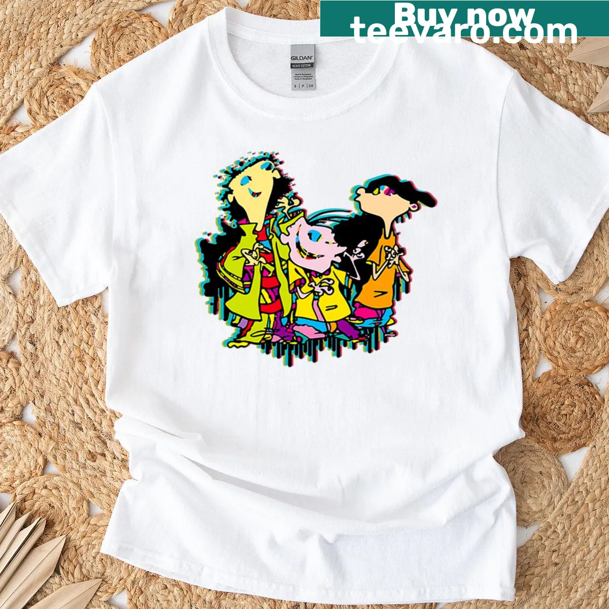 Illustration of Ed Edd N Eddy characters on T-shirt — on a men's t-shirt