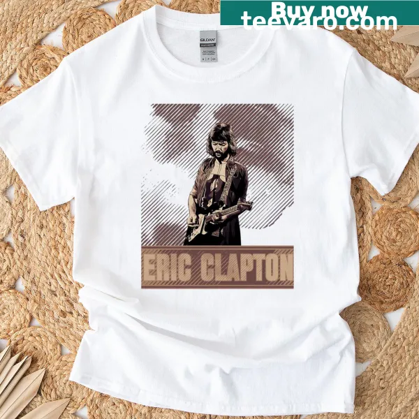 Vintage-style oversized t-shirt featuring Eric Clapton