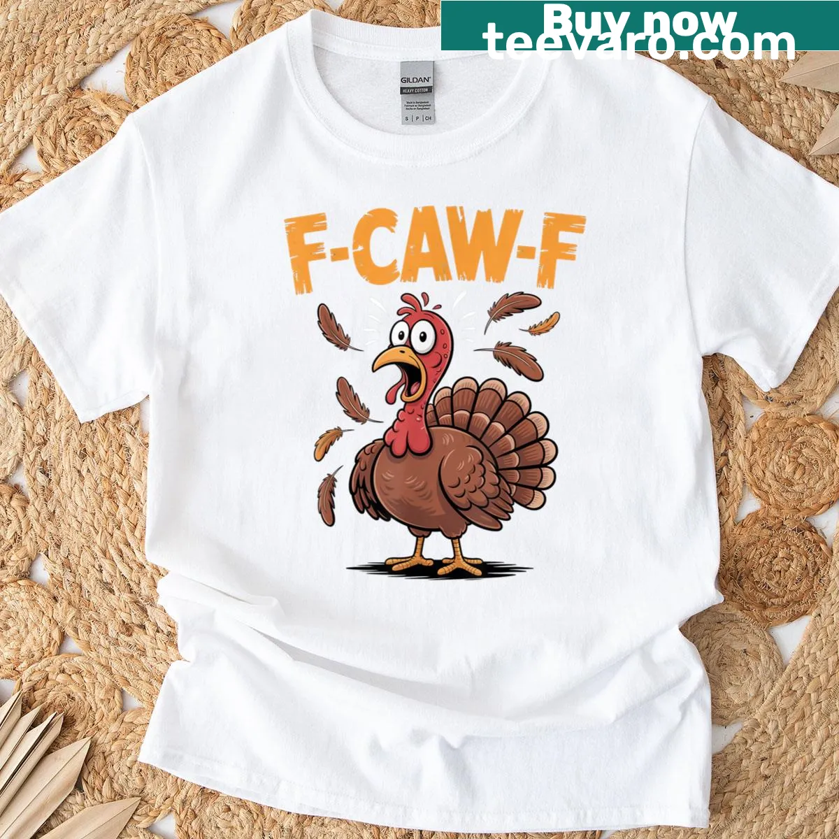 Funny Thanksgiving turkey t-shirt with humorous quote — on a men's t-shirt